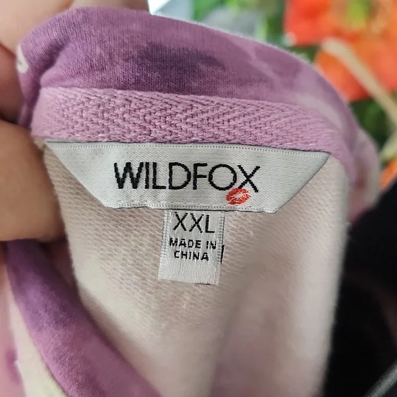 Wildfox Purple Tie Dye Star Sweatshirt -XXL - Picture 6 of 8